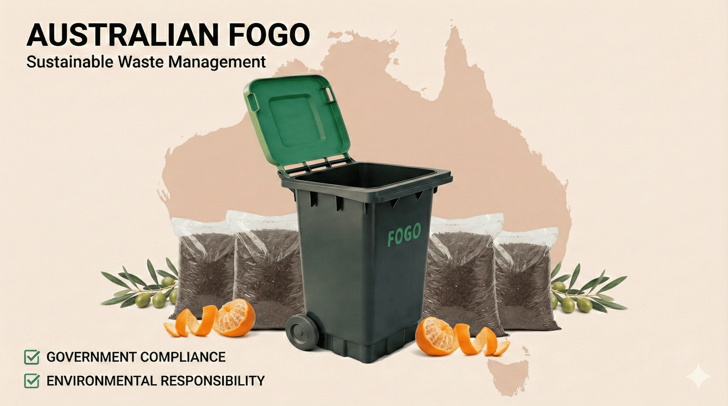 Certified AS 4736 Green bin bags Council approved list for Sydney Melbourne and Brisbane FOGO bins.