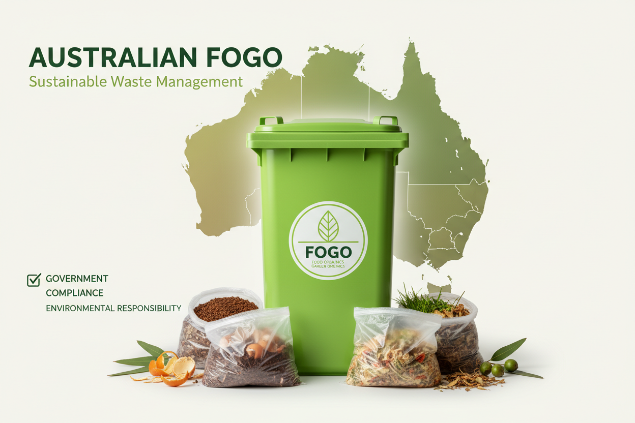 Certified AS 4736 Green bin bags Council approved list for Sydney Melbourne and Brisbane FOGO bins.