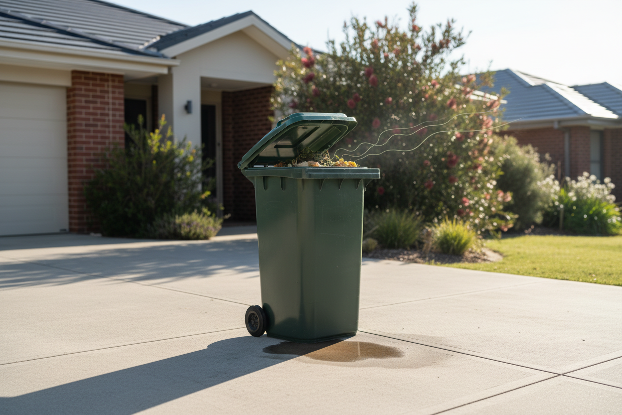 Australian household FOGO bin used in council food waste collection programs