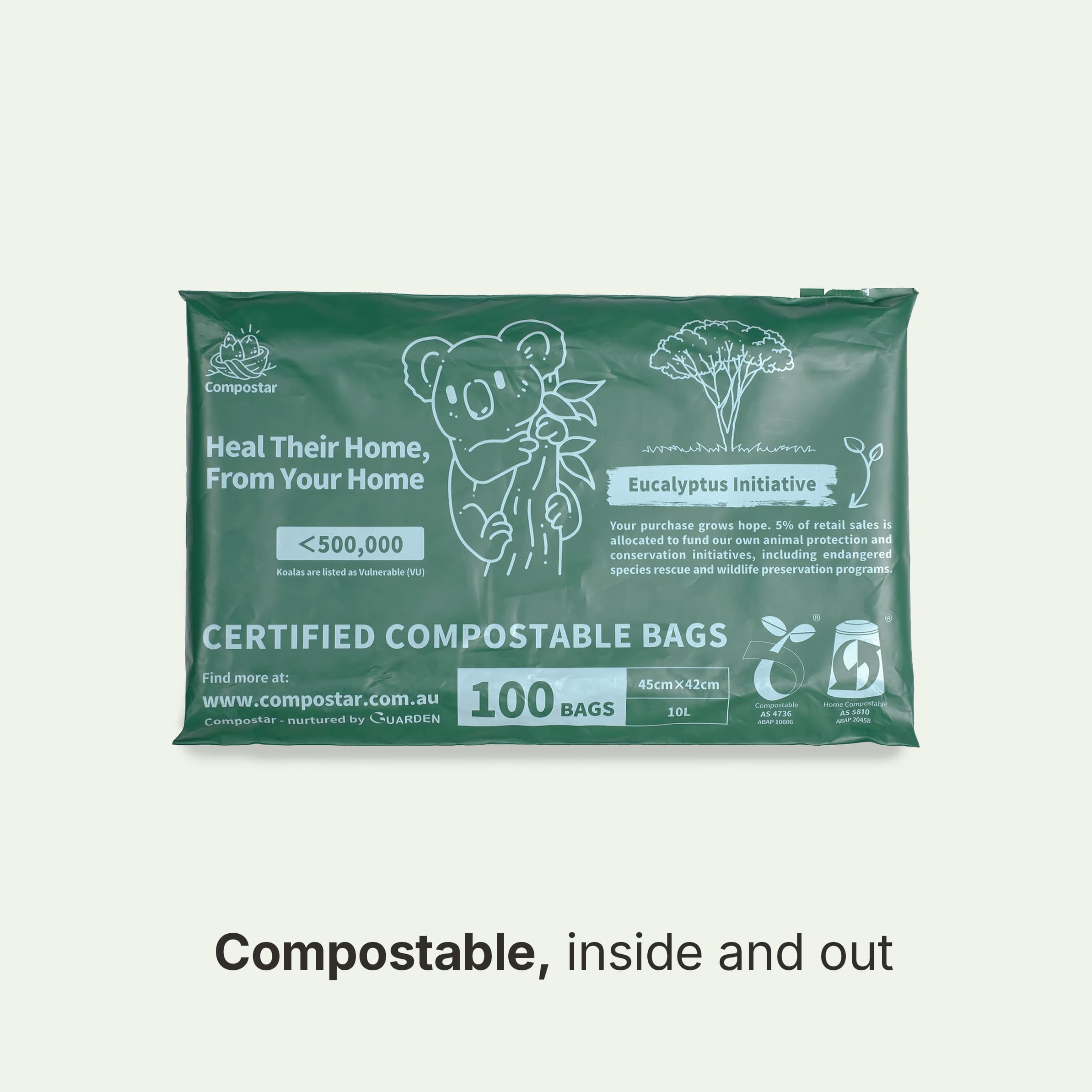 100 Pack Bulk Compostable Shipping Mailers. FOGO Bin Liners friendly disposal. Certified like Organics Bin Liners.