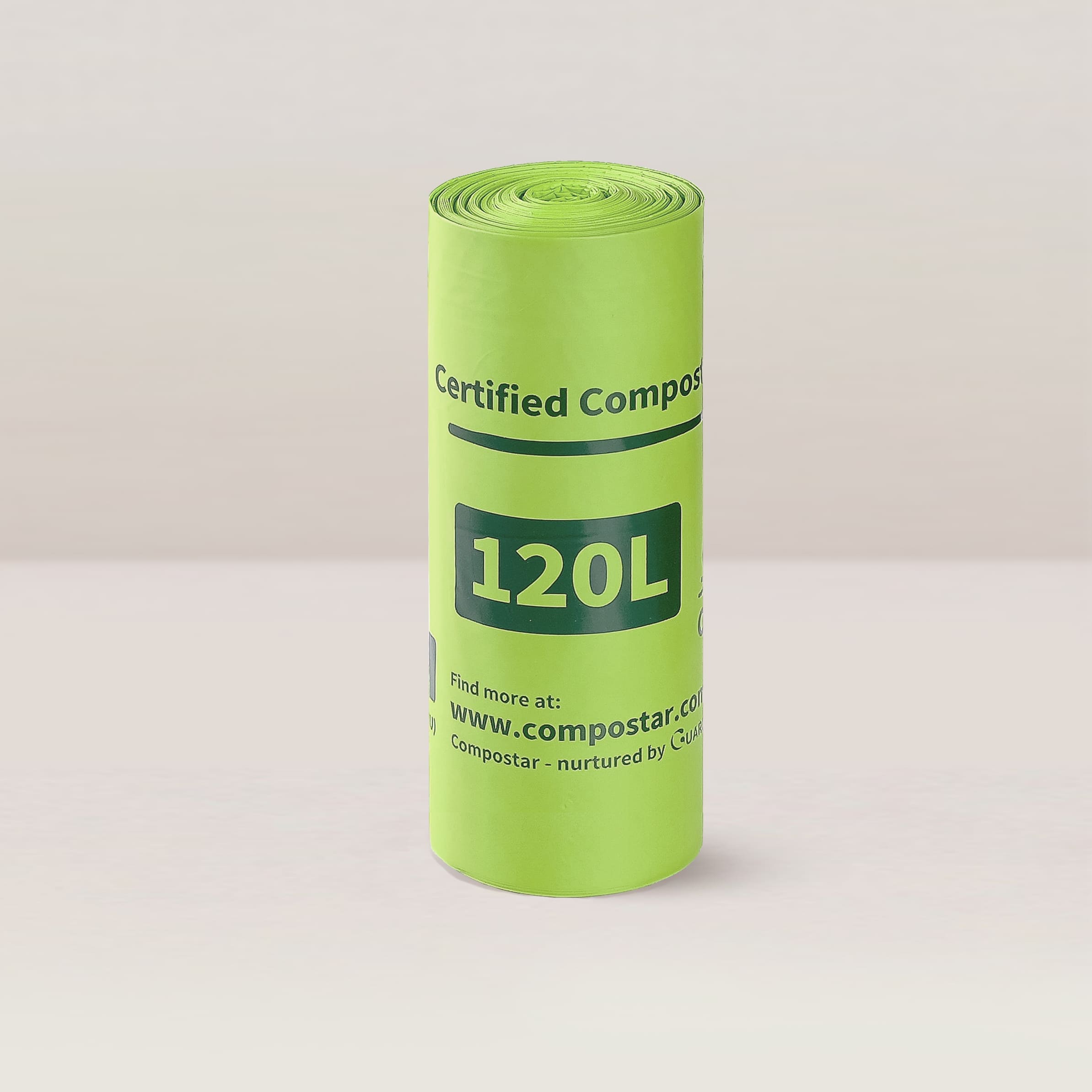 Heavy-duty 120L compostable cornstarch liners for large organic waste bins