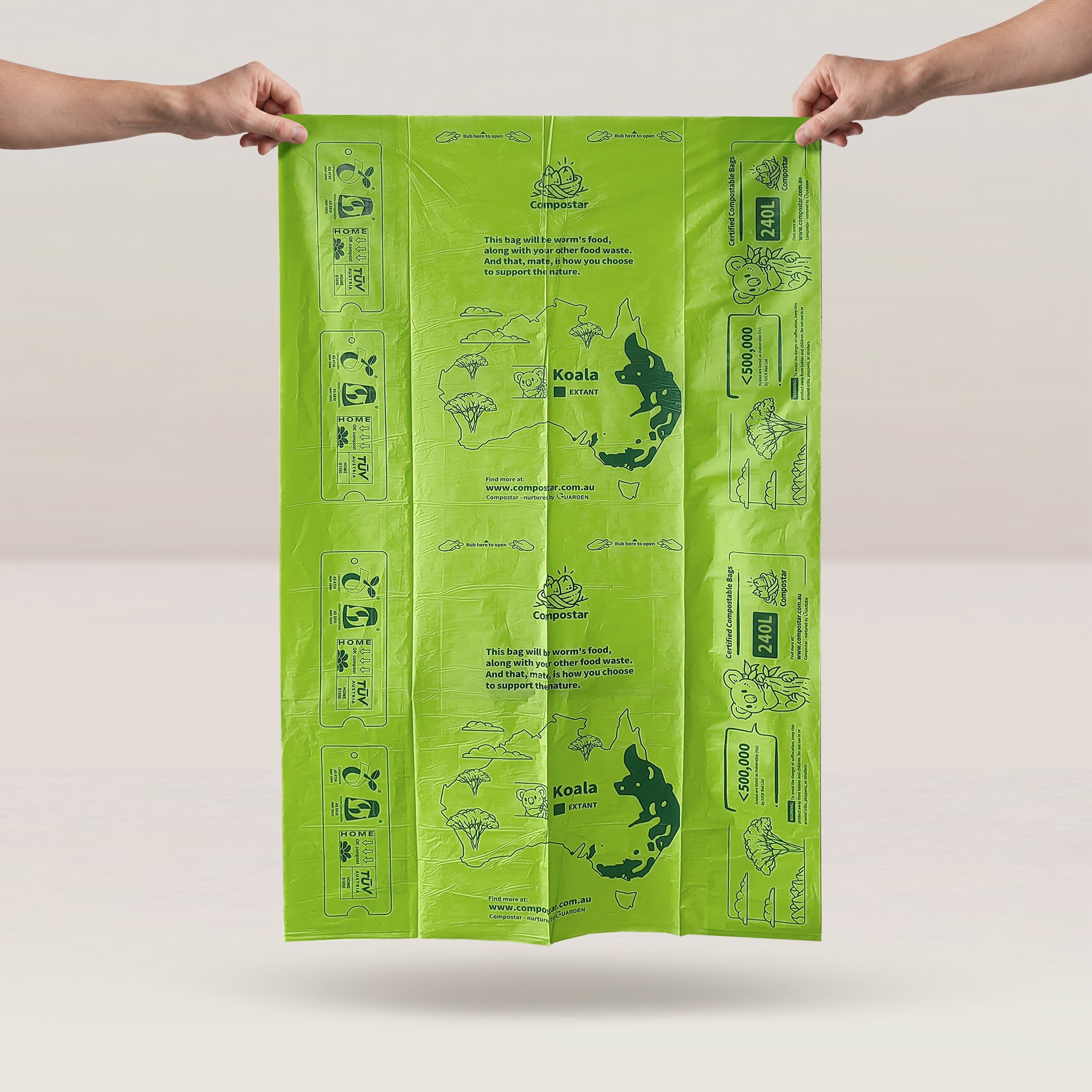 240L Large Compostable Wheelie Bin Liners – Carton Pack