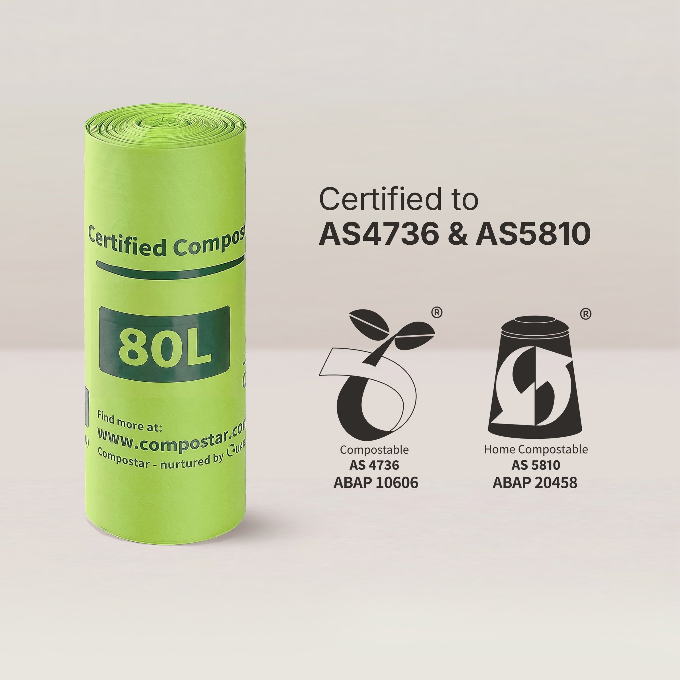 80L Commercial Compostable Bin Liners – Carton Pack