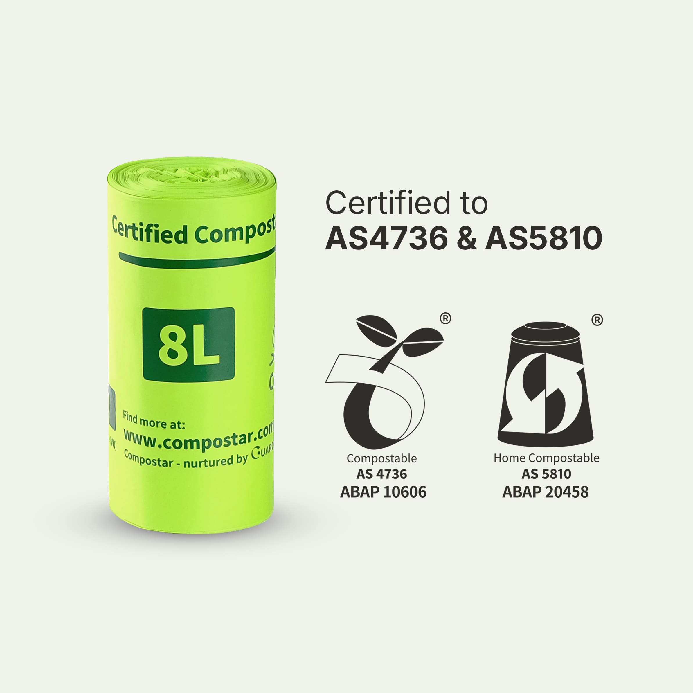AS4736 & AS5810 Certified FOGO Bin Liners approved for Green bin bags Council collections