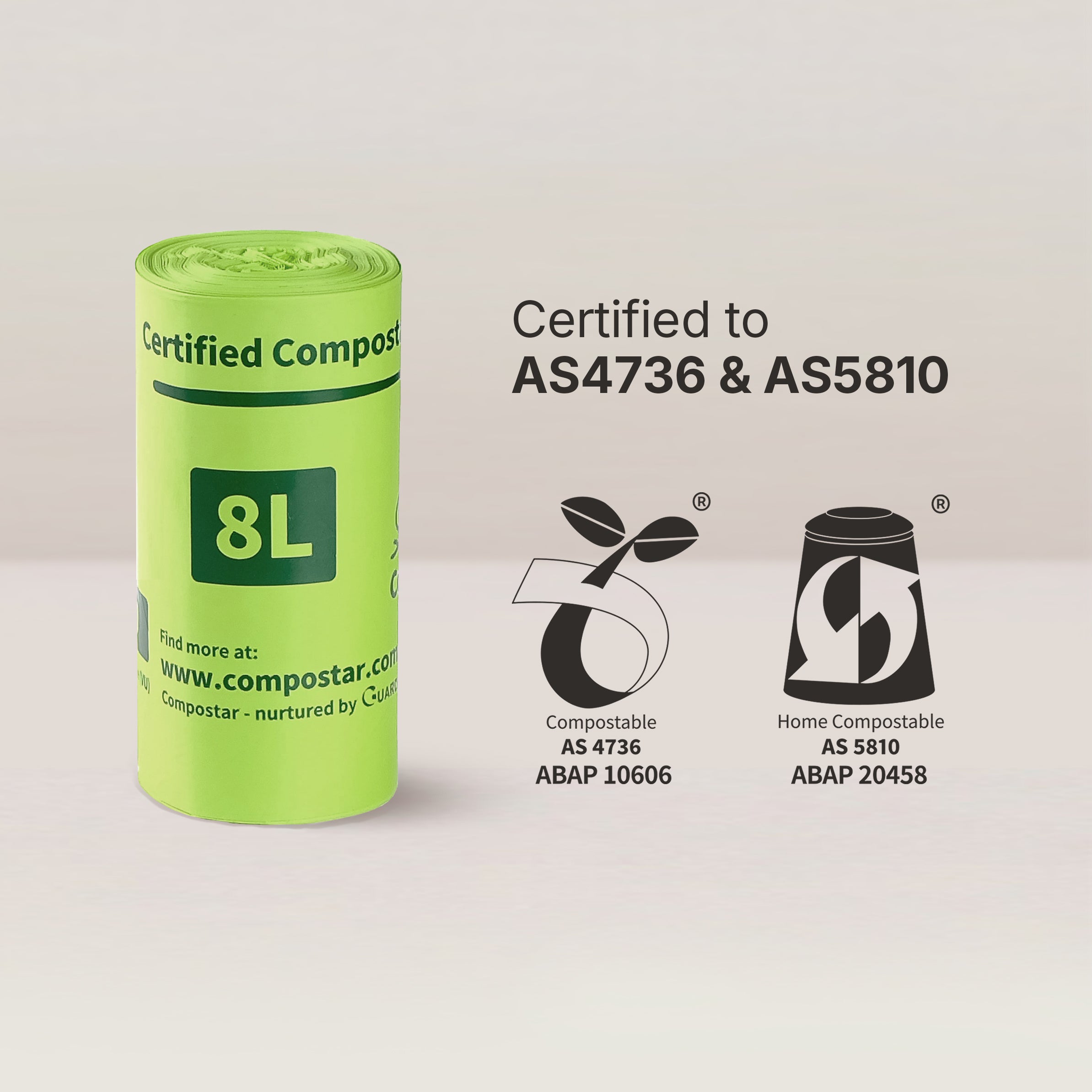 8L Kitchen Caddy Compostable Bin Liners – Carton Pack