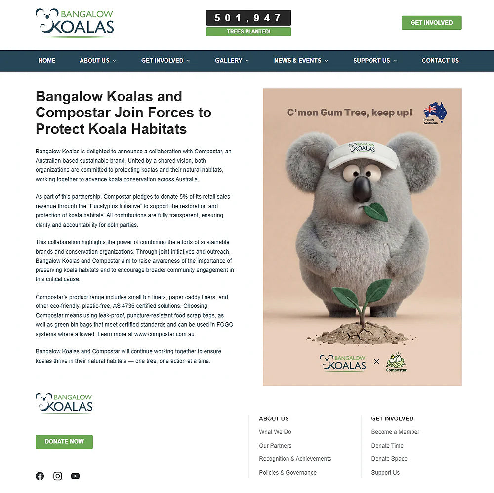 Bangalow Koalas and Compostar Join Forces to Protect Koala Habitats