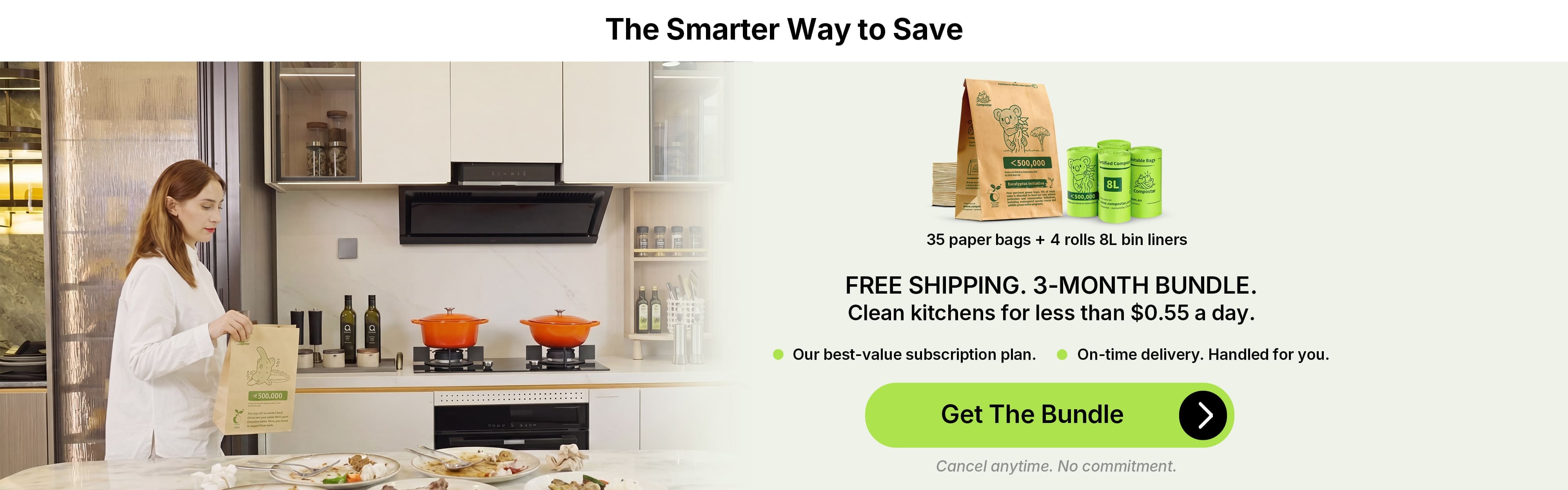 Subscribe and save on our compostable liner bundle with free shipping across Australia