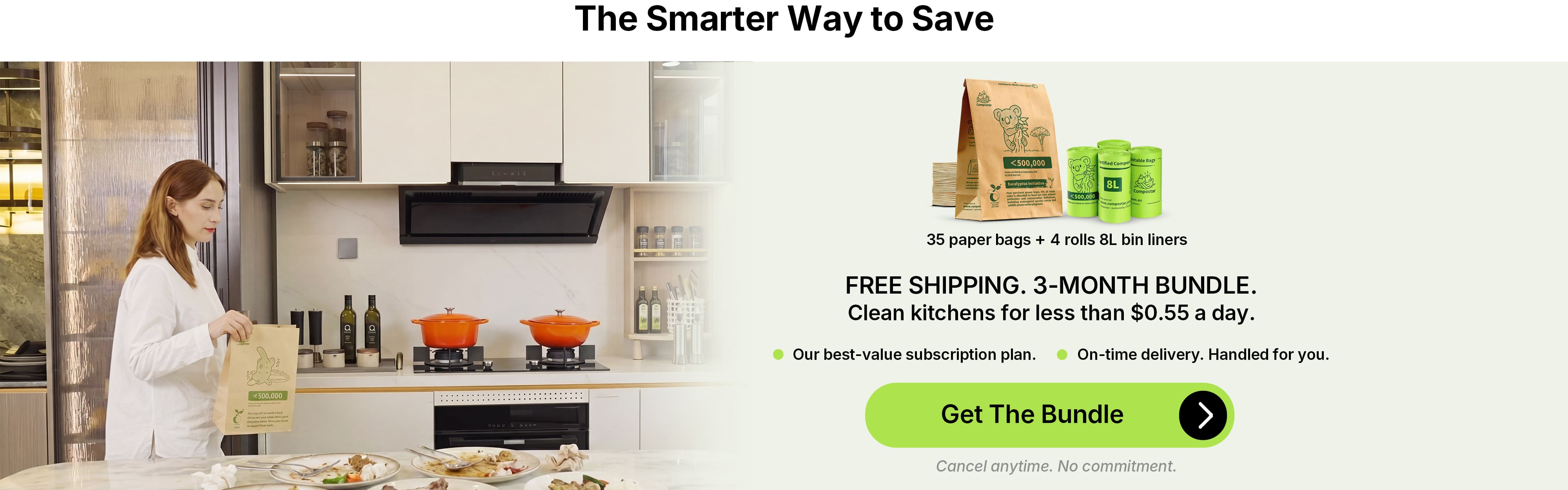 Subscribe and save on our compostable liner bundle with free shipping across Australia