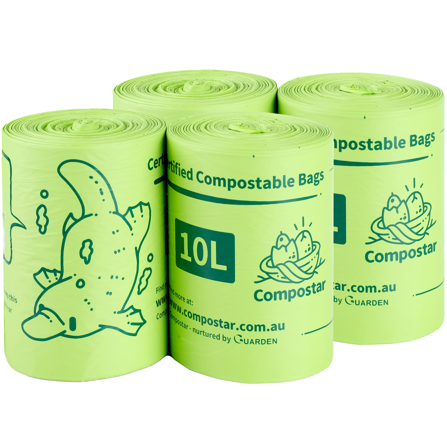 This rubbish bag is certified compostable. Made from plant-based compostable materials that safely decompose and are suitable  for approved councigreen bin / FOGO programs