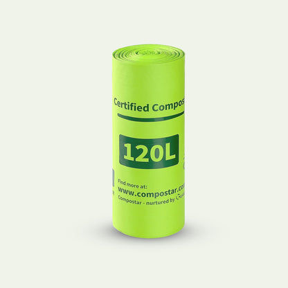 120L Eco Friendly Bin Liners roll. Heavy duty FOGO Bin Liners & eco bin bags designed to hold Food Scrap Bags.