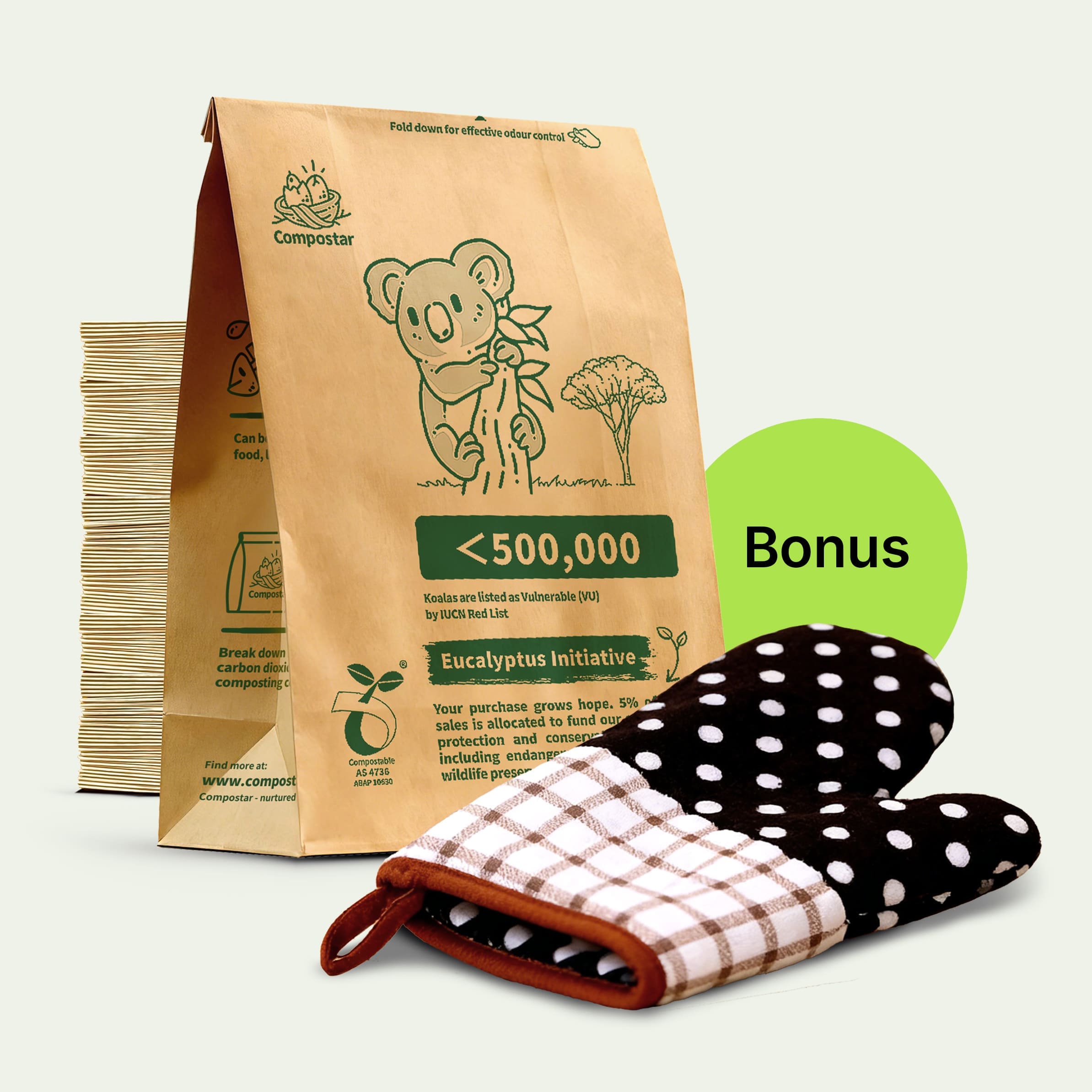 120 Pack Leak Proof FOGO Bags - Small Eco Friendly Food Scrap Bags