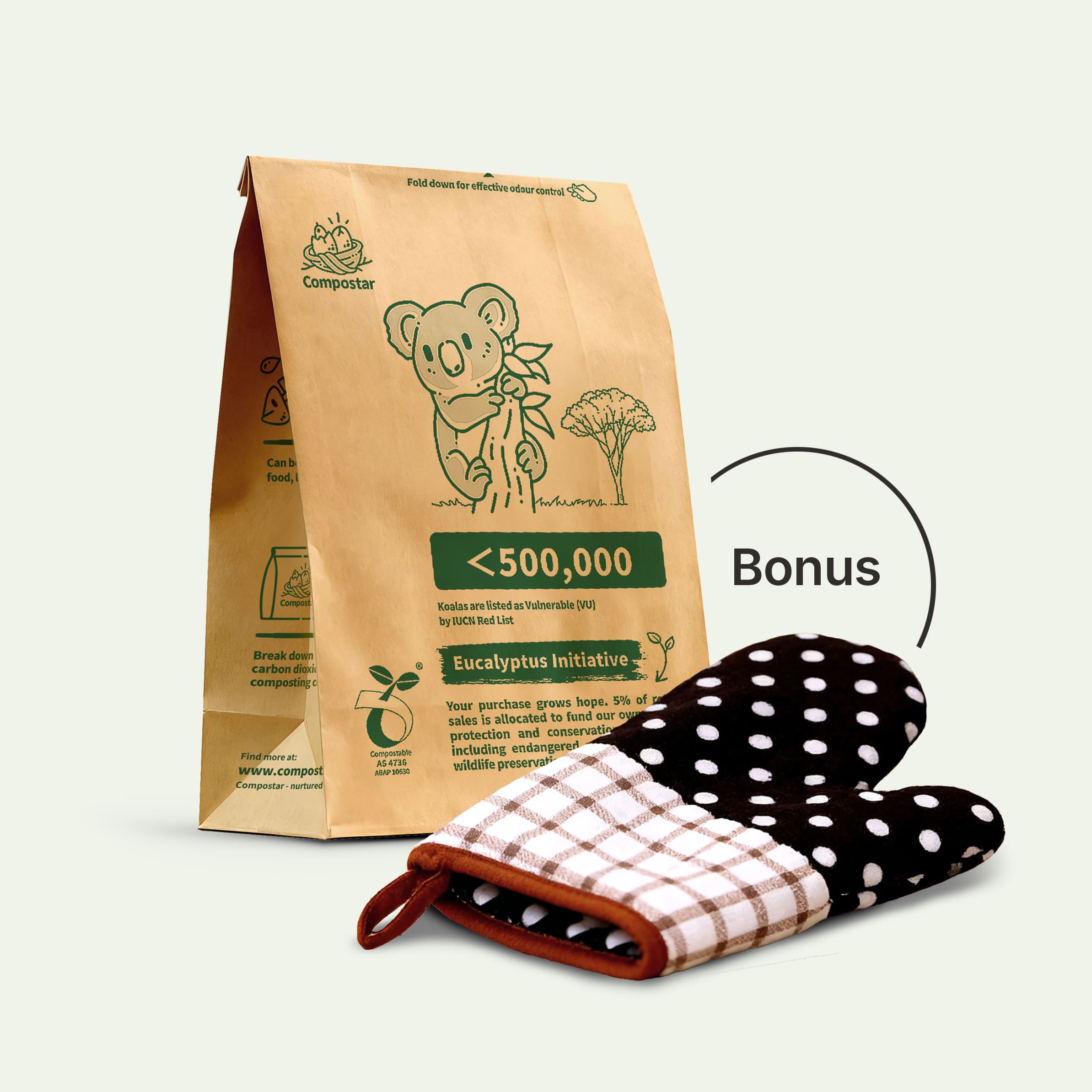 120 Pack Leak Proof FOGO Bin Liners - Small Eco Friendly Food Scrap Bags