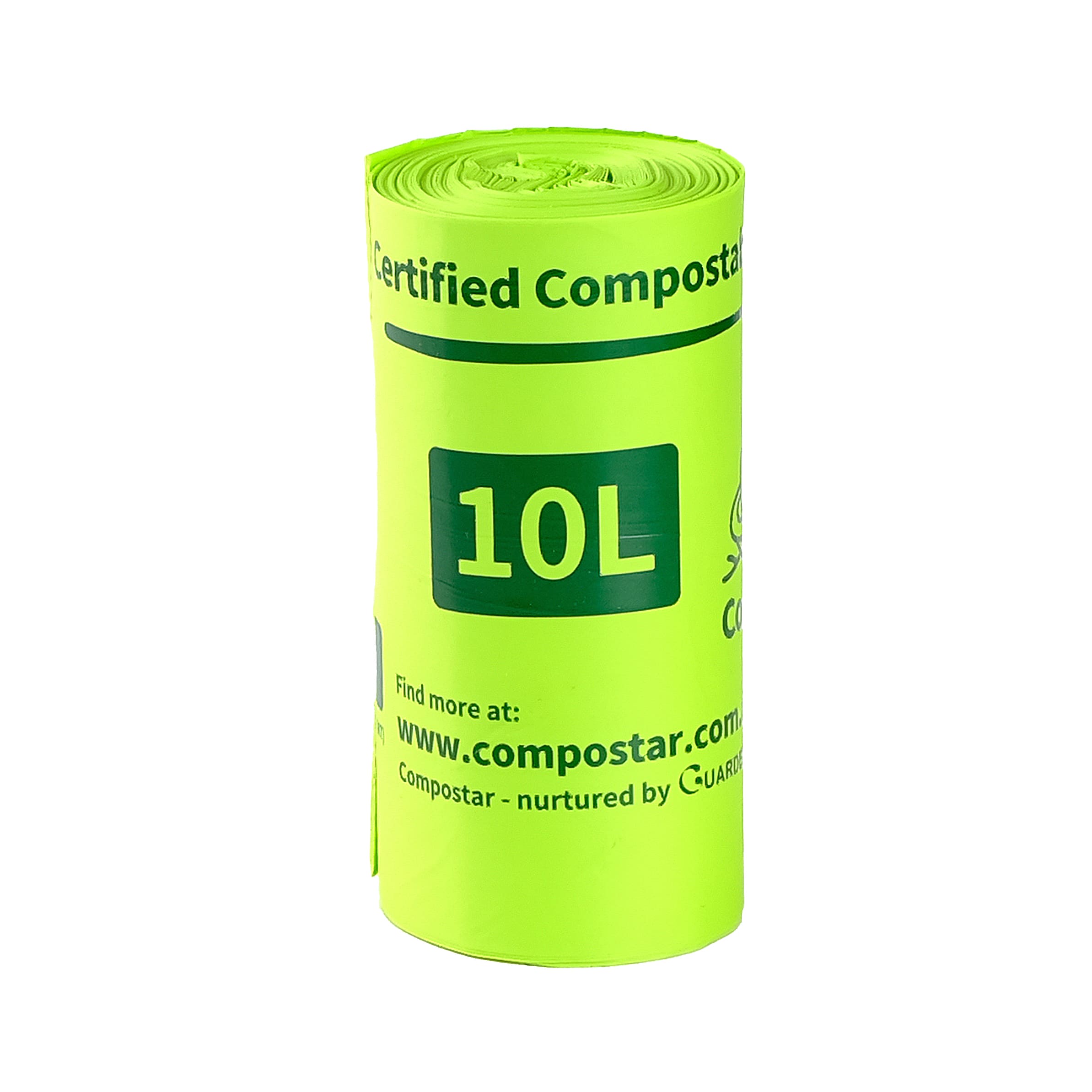 10L green compostable rubbish bag fits standard pedestal bin