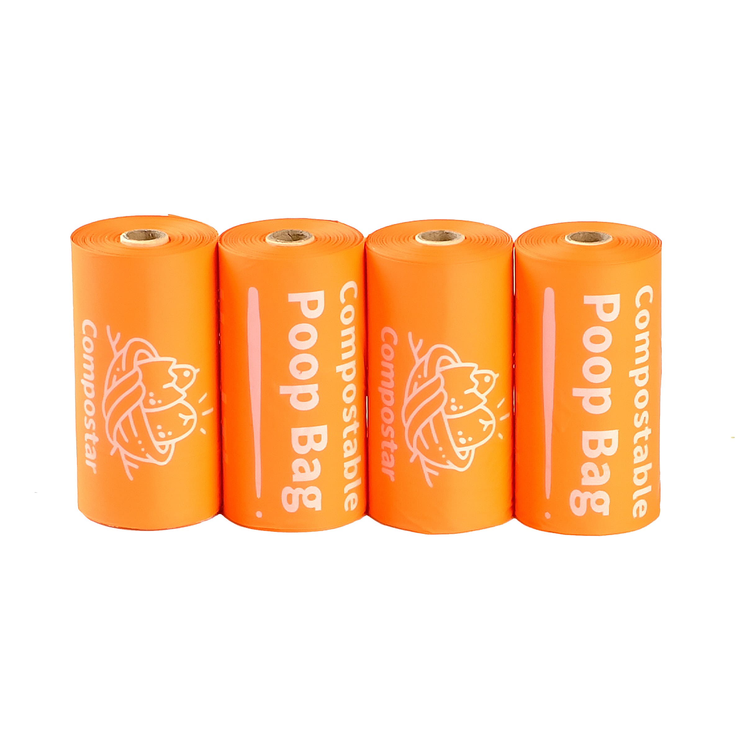 Extra thick compostable dog poop bags 4 rolls pack leak proof
