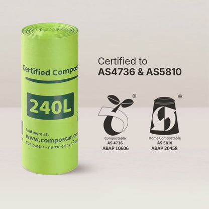 240L Large Compostable Wheelie Bin Liners – Carton Pack