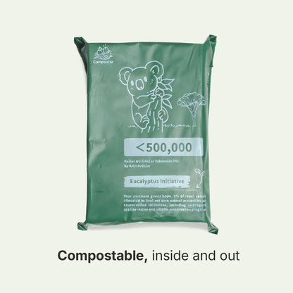 35 Pack Compostable Paper Bin Liners Packaging - Plastic Free Eco Bin Bags