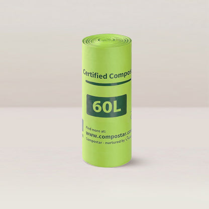 60L Medium Bin Compostable Liners – Carton Pack