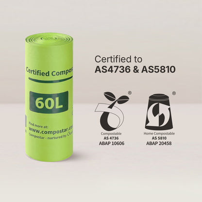 60L Medium Bin Compostable Liners – Carton Pack