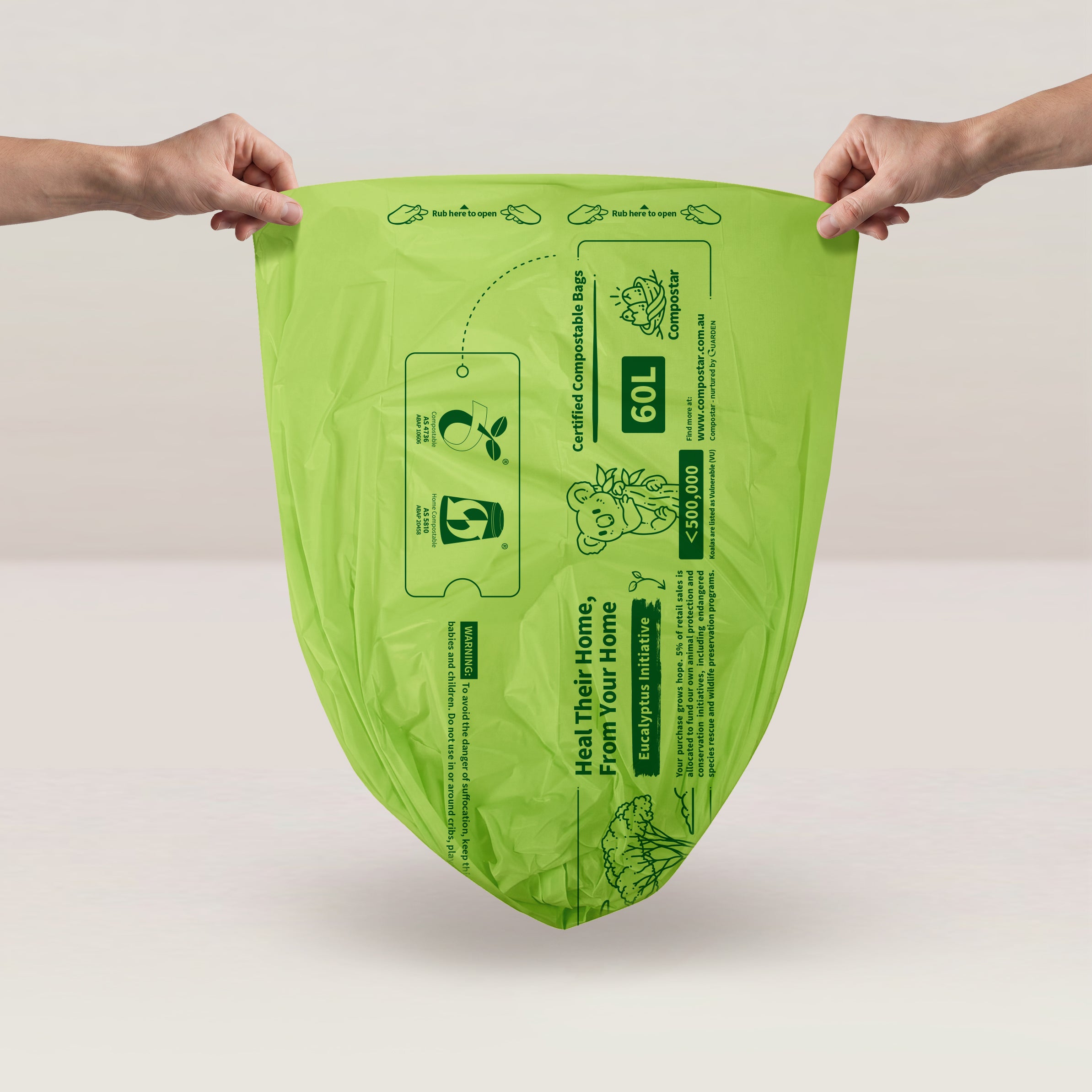 60L Medium Bin Compostable Liners – Carton Pack