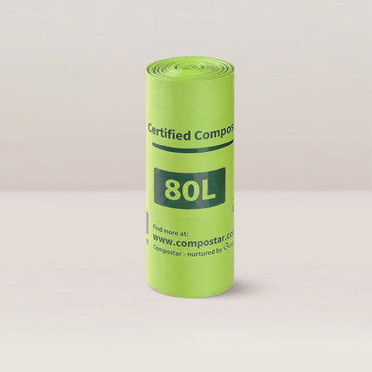 80L Commercial Compostable Bin Liners – Carton Pack