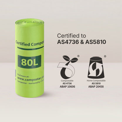80L Commercial Compostable Bin Liners – Carton Pack