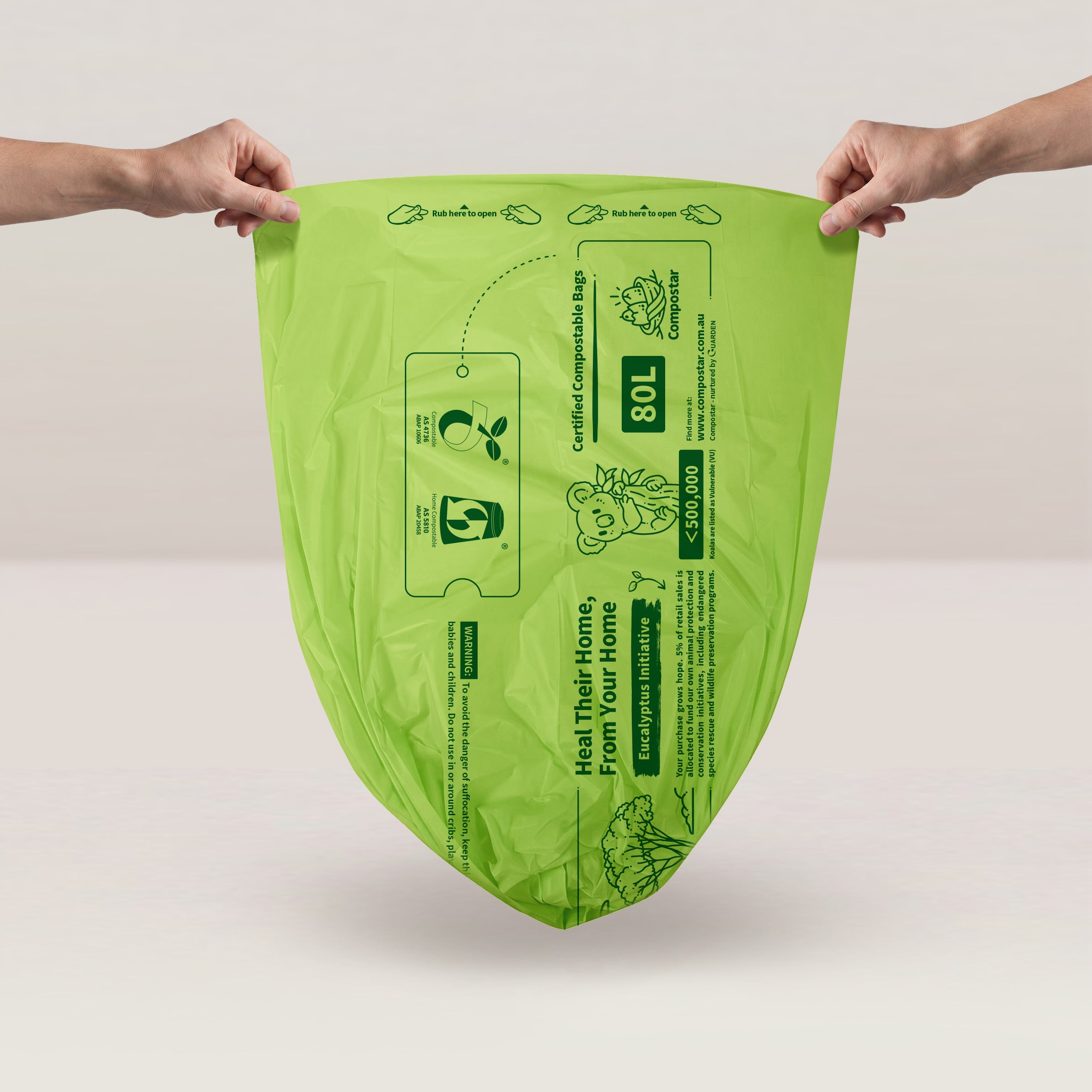 80L Commercial Compostable Bin Liners – Carton Pack