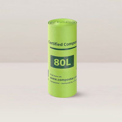 80L Compostar compostable film liner roll for heavy duty kitchen bin use