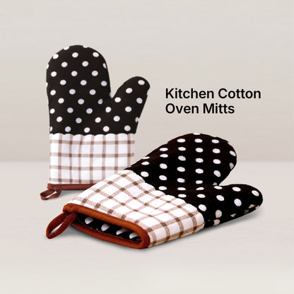 Bonus kitchen cotton oven mitts included with 120-pack compostable paper bag order