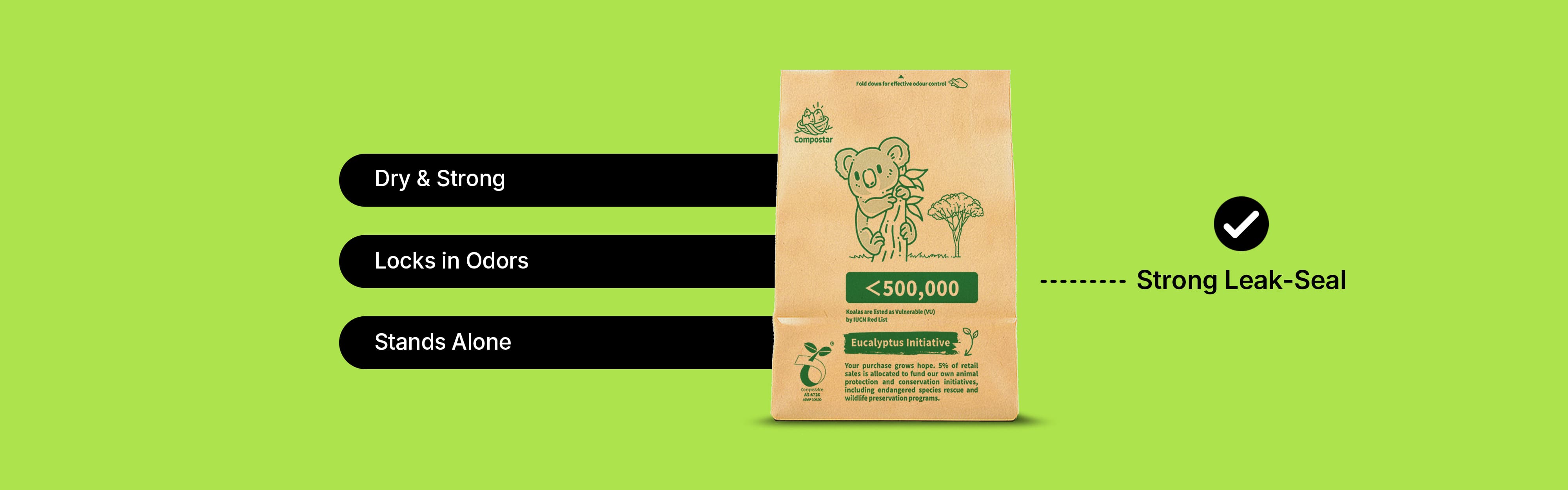 Compostar AS 4736 certified highly-breathable paper bin liners keeping a FOGO caddy neat, dry, and odor-free without rips.