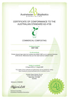 Certified AS 4736 Green bin bags Council approved for FOGO collection.